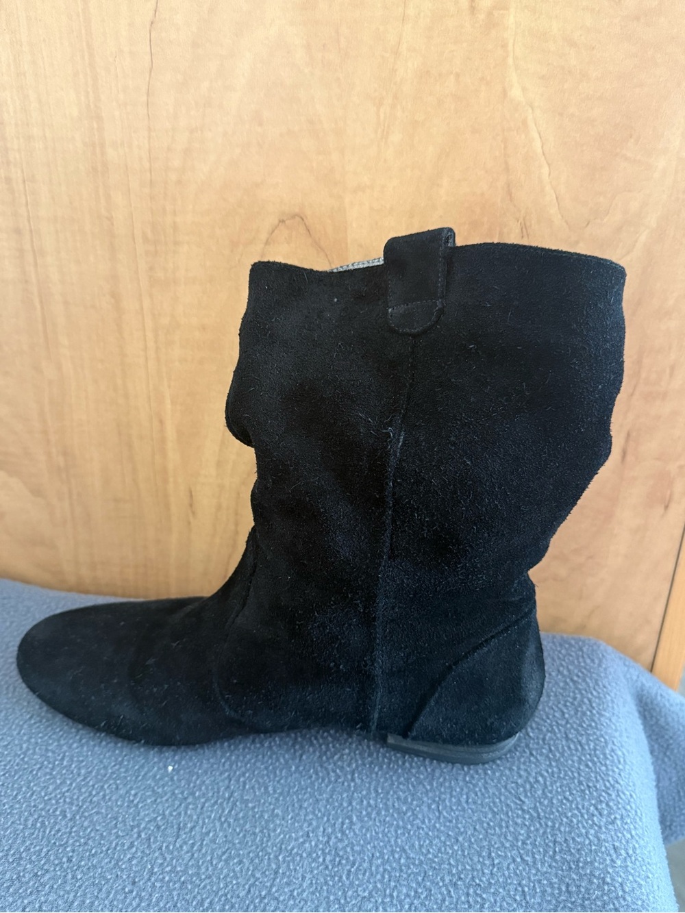 Banana Republic Black Suede Slouch Ankle Booties